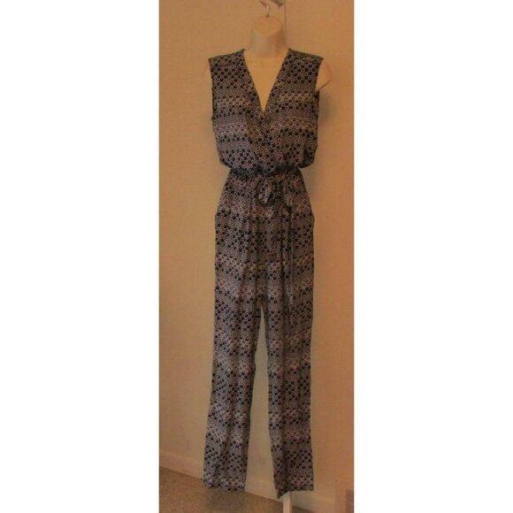 DVF Diane von Furstenberg Rawena Moroccan Ditsy Midnight Jumpsuit silk new 8 - Picture 2 of 6